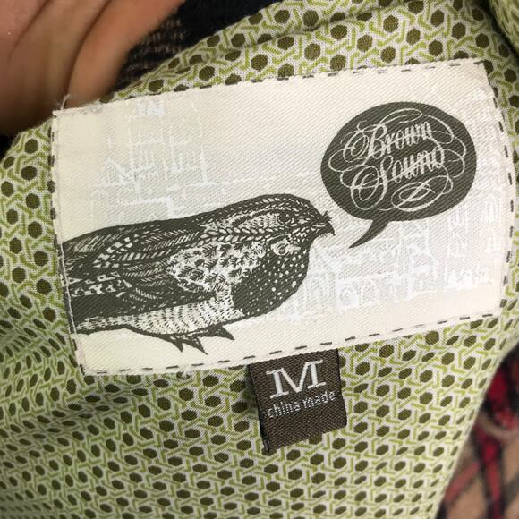 Brown Sound Wool Blend Plaid Button Up Long Sleeve Flannel Jacket Men’s M - Picture 2 of 11